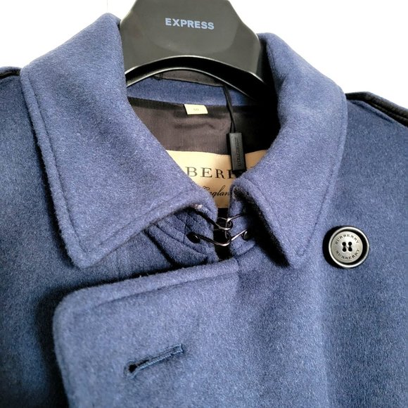 NWT Burberry Men's Kensington Trench Coat Mid-length Wool/Cashmere - Size 50 - Picture 8 of 16